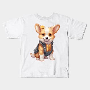 Farmer Pembroke Welsh Corgi Dog Kids T-Shirt